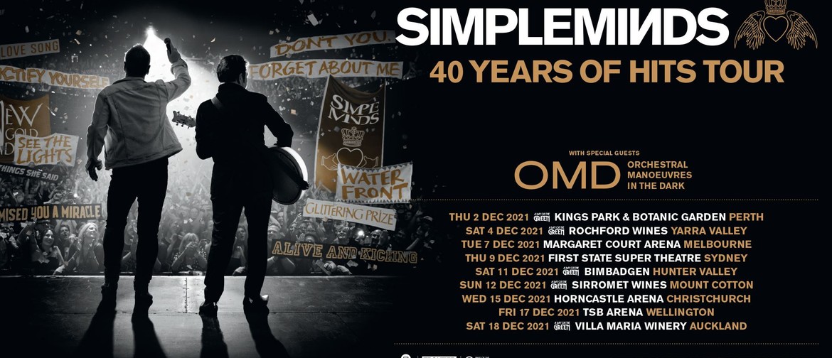 Simple Minds announce rescheduled Australian & New Zealand tour dates