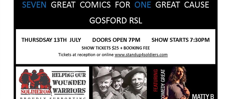 Stand Up For Our Soldiers Comedy Show Gosford Eventfinda