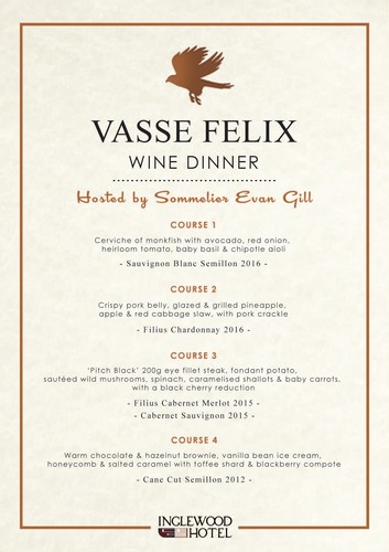vasse felix wine dinner perth eventfinda