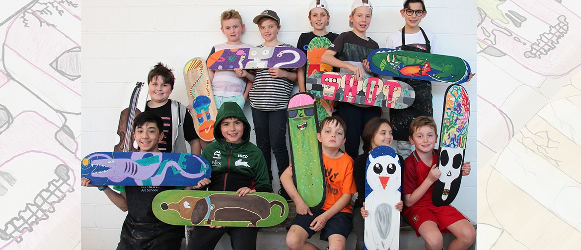 Skateboard Deck Painting Workshop for Kids