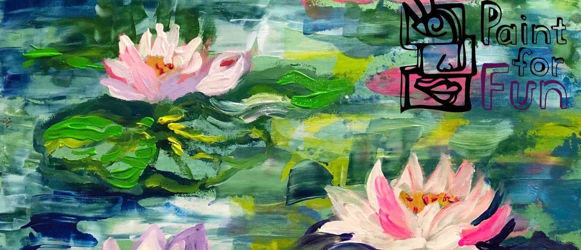 Monet Water Flowers – Fun, Social Painting Class