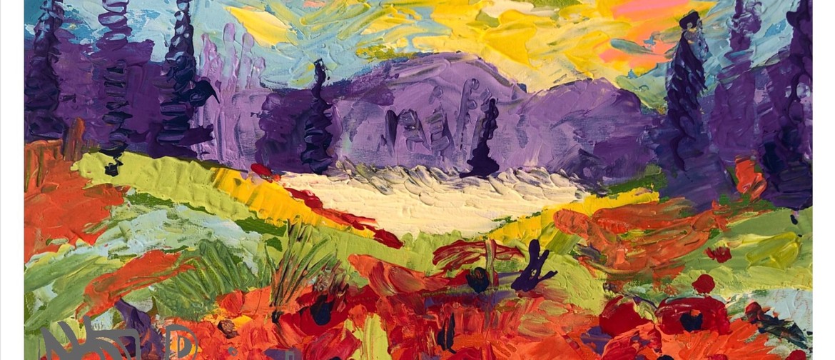 Poppies In Paradise – Dine In Painting Class