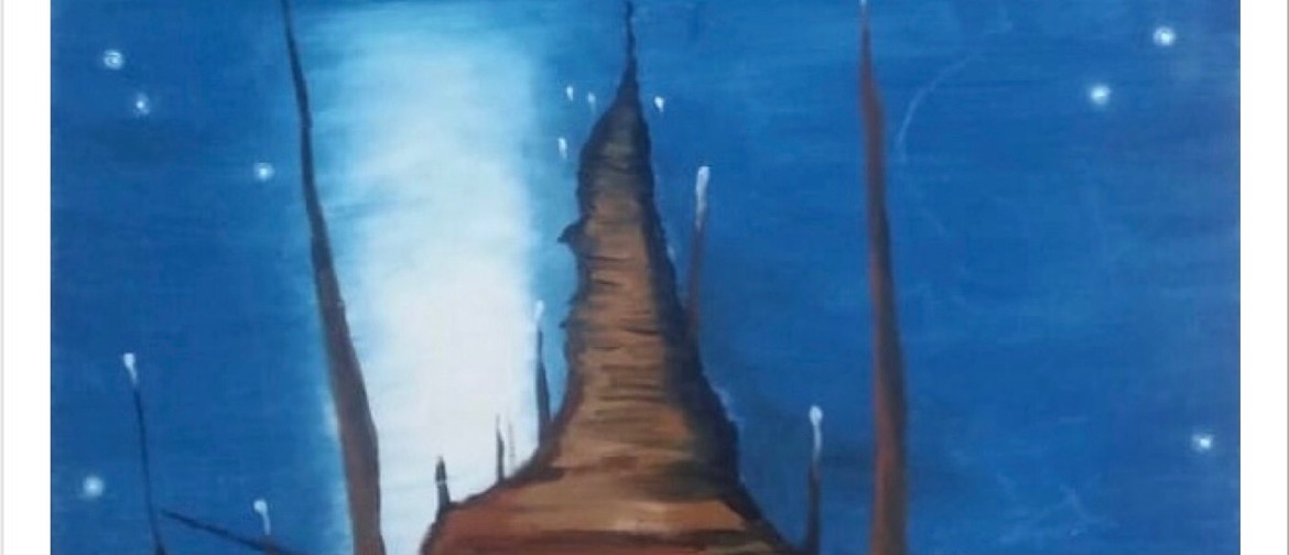 Blue Night – Dine and Paint Class