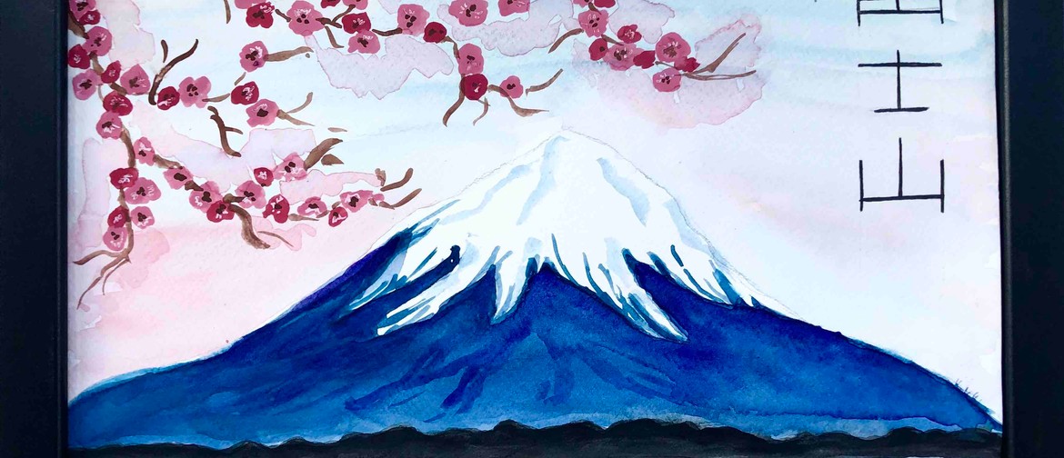 Fuji Mountain – Watercolour Painting Class for Beginners