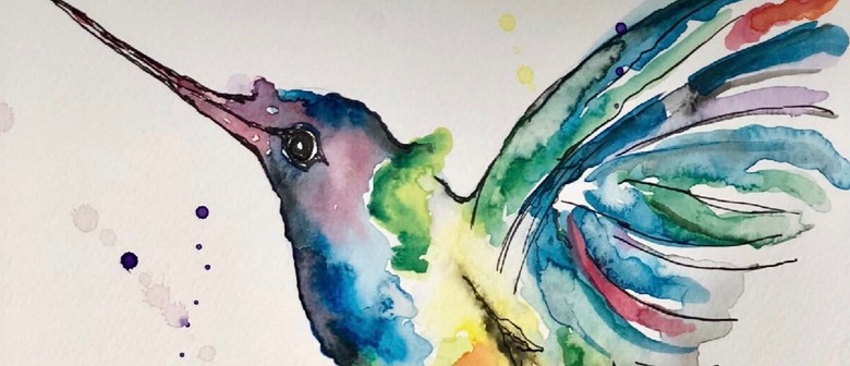 Watercolour Hummingbird Beginner Friendly Painting Class