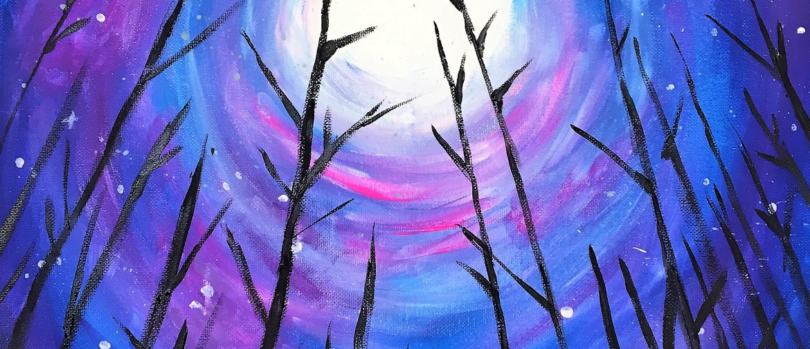 Purple Night’s Glow – Paint and Cocktails