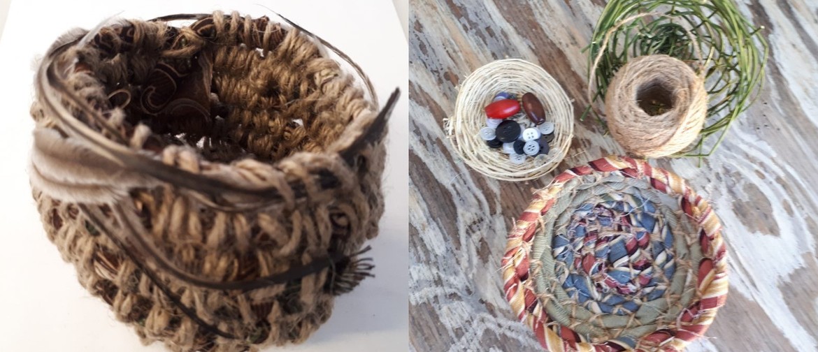 Basket Weaving With Re-Purposed Fabrics