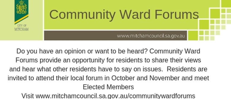 Community Forum for Boorman and Gault Wards