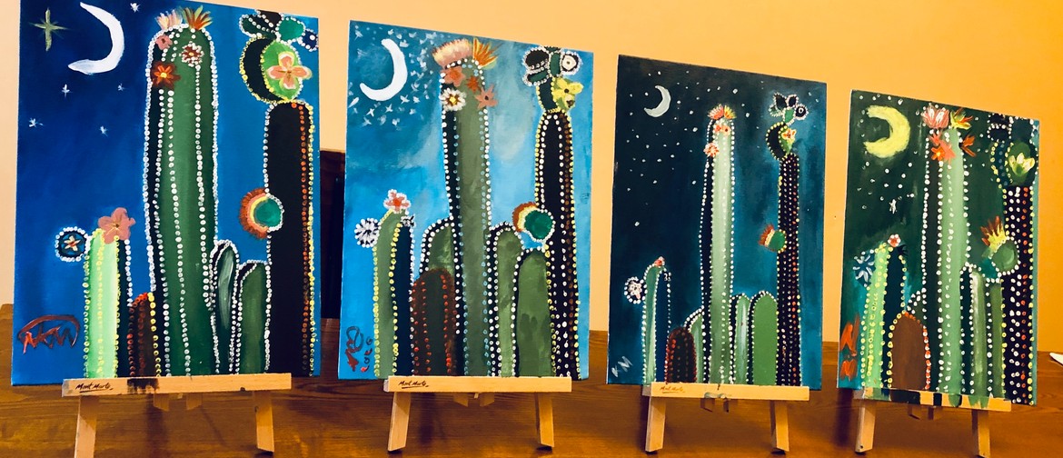 Cacti In Bloom - BYO Sip and Paint (In-Studio Class)