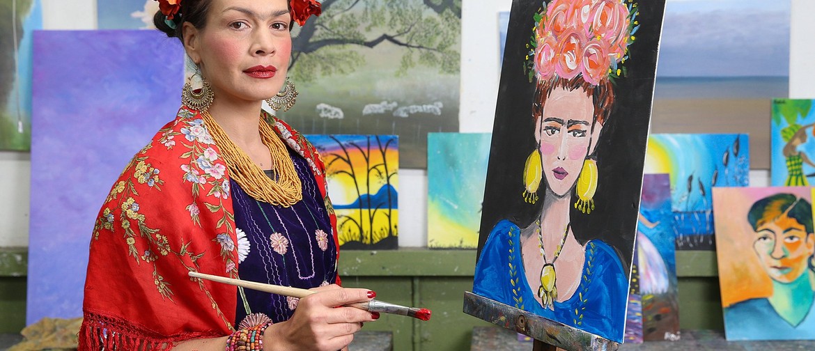 Paint Frida - Paint & Wine Online Class - Fun At Home
