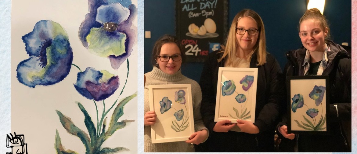 Paint and Sip Class: Watercolour Poppies