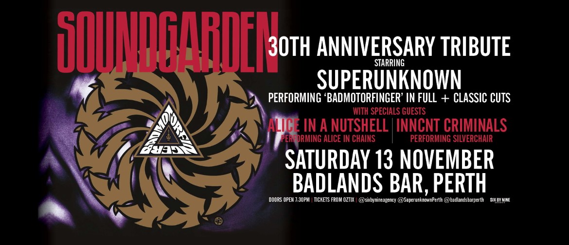 Soundgarden "Badmotorfinger" 30th Anniversary Tribute