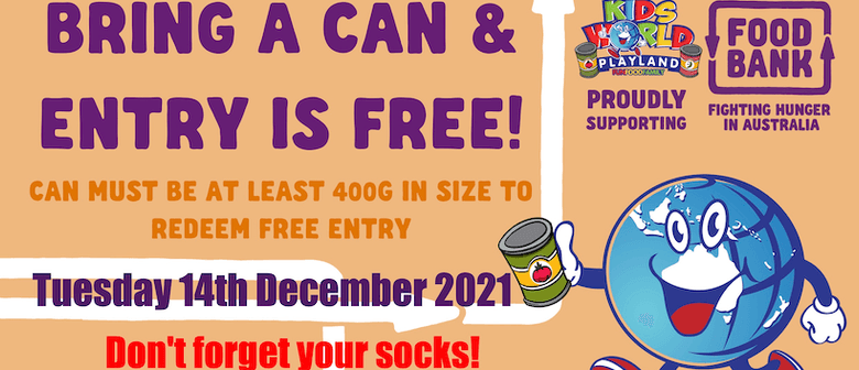 Free Entry Day At Kids World Macquarie - Swap of Can of Food