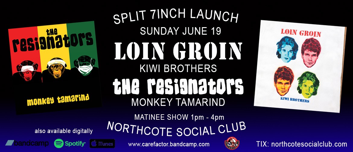 Loin Groin + The Resignators Split 7inch Launch