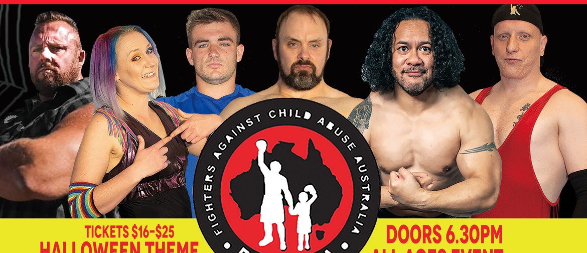 Live Pro Wrestling Halloween theme Charity event