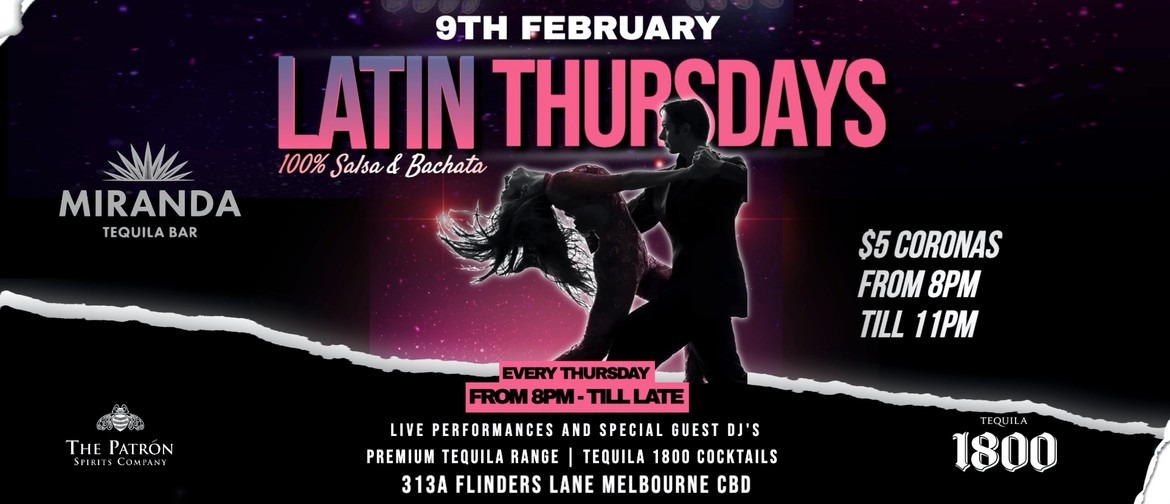 Latin Thursdays Miranda bar - Melbourne - Eventfinda