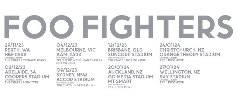 Foo Fighters Australia Tour 2023