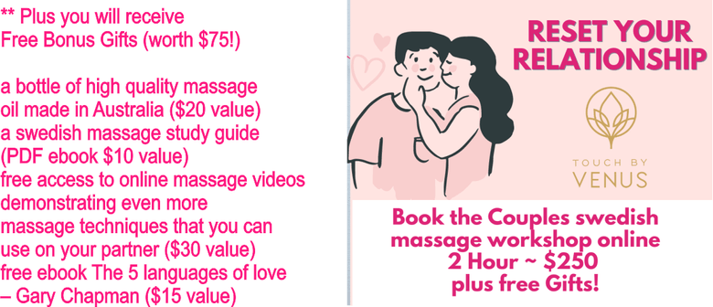 Couples Swedish Massage Workshop - 2 Hour