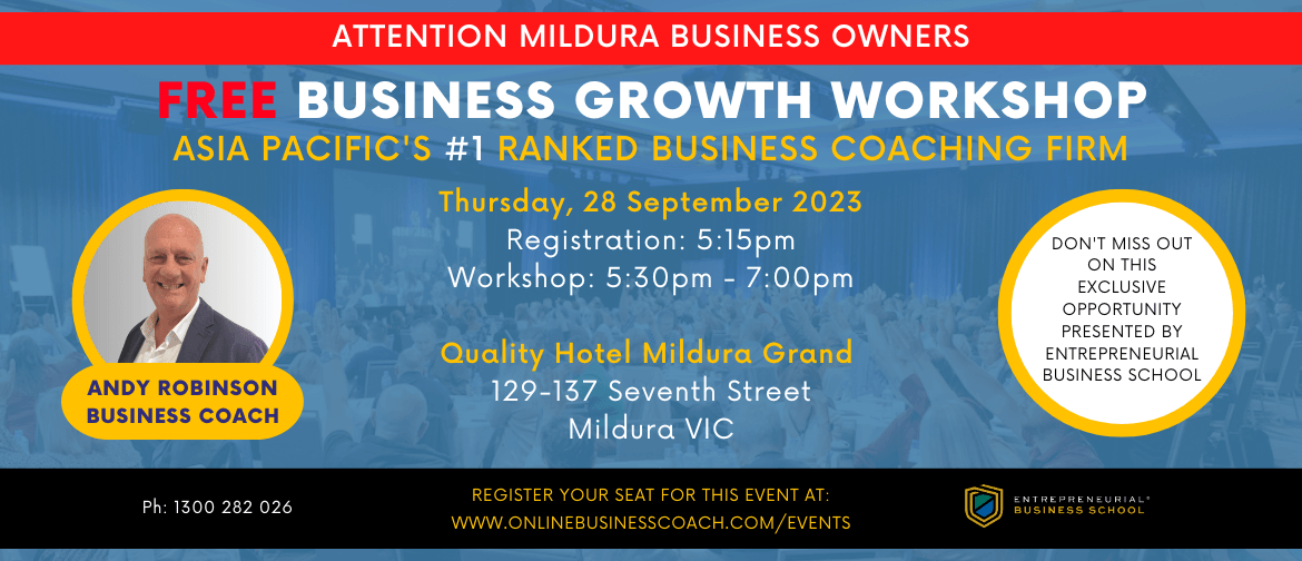Business Growth Workshop - Mildura