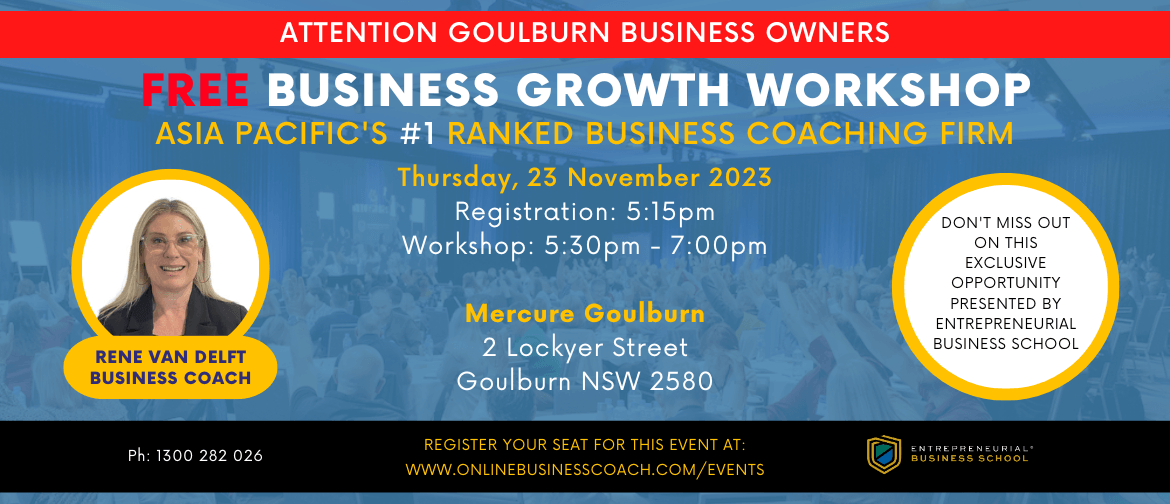 Business Growth Workshop - Goulburn