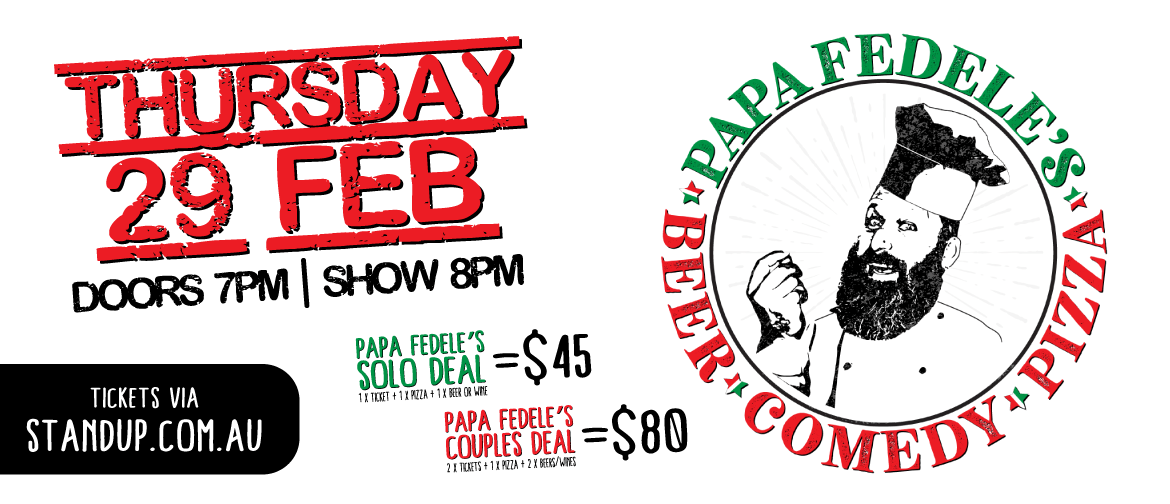 Papa Fedele's Beer, Comedy, Pizza Night