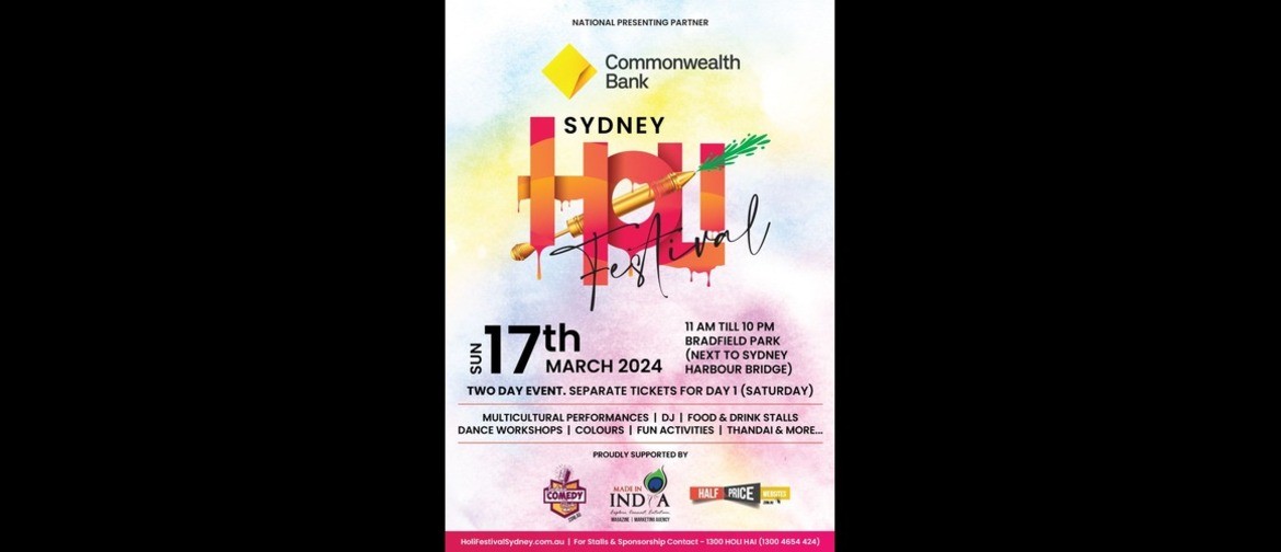 Holi Festival Sydney 17th March 2024