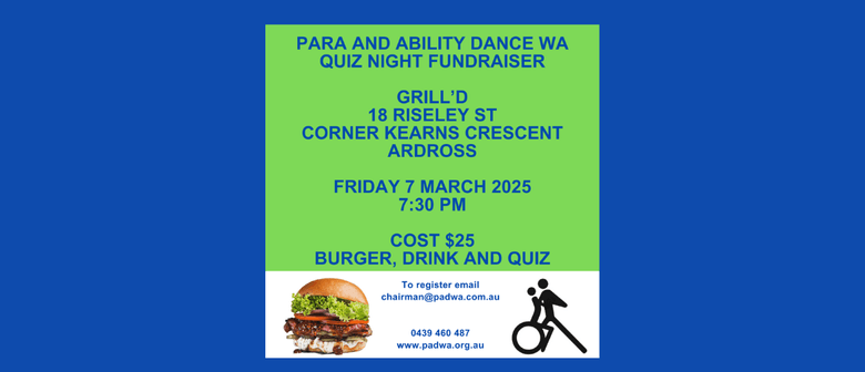 Grill'd Applecross Dinner and Quiz Night