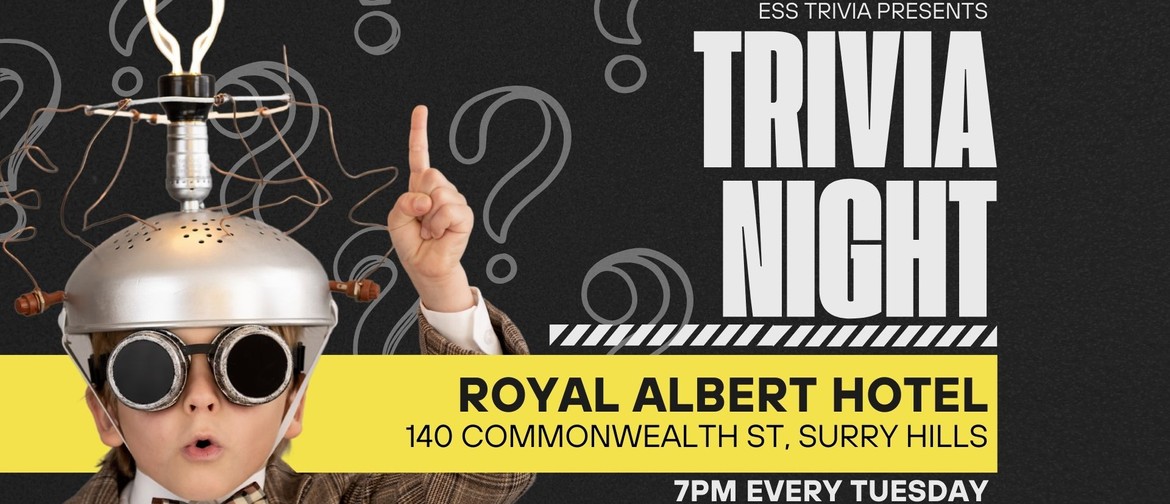 Trivia at Royal Albert Hotel - Sydney - Eventfinda