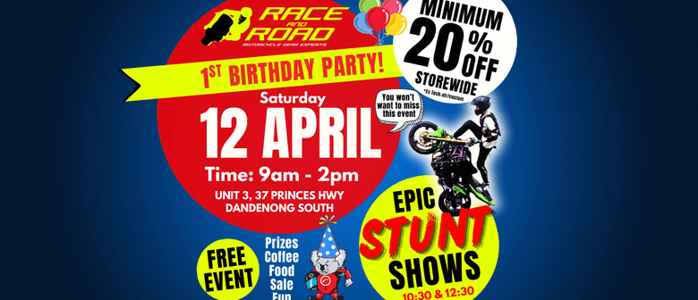 RACE and ROAD Melbourne Birthday Event RACE and ROAD Birthday Event - Stunt Shows