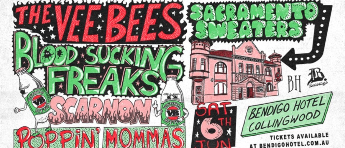 Image for The Vee Bees, Scarnon, Blood Sucking Freaks, Poppin Mommas